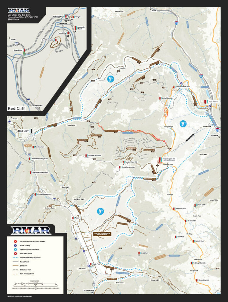 Vail Pass Backcountry Map